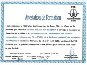 Maxence Kiyana, l’avocat au barreau de Kinshasa/Matete en RD Congo, spécialisé en Droit économique et social